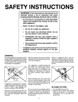 Admiral A9475VRV Safety Instructions