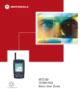 Motorola MTC100 TETRA Basic User's Manual