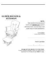 mothercare Wooden glider chair with ottoman_0722253_0722254 User guide