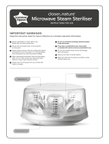 mothercare closer to nature Microwave Steam Steriliser Owner's manual