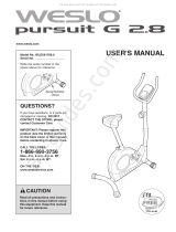 Weslo WLEX31508.0 User manual