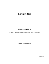 LevelOne FBR-1405TX User manual