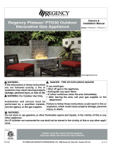 Regency Fireplace Products Plateau PTO30 Owner's manual