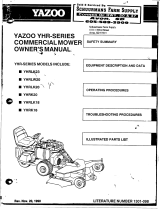 Yazoo YHR Series Owner's manual