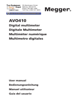 Megger AVO410 User manual