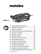 Metabo BAE 75 Operating instructions