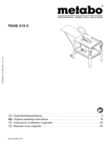 Metabo TKHS 315C 2,80 DNB Operating instructions
