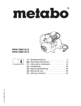 Metabo HWW 3000/20 G User manual