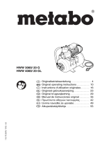 Metabo HWW 3000/20 G Operating instructions