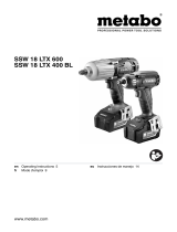 Metabo SSW 18 LTX 400 BL Operating instructions