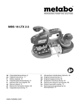 Metabo MBS 18 LTX 2.5 Operating instructions
