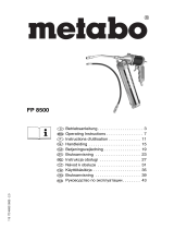Metabo FP 8500 Operating instructions