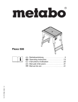 Metabo Saw table FLEXO 500 UK290/UK333 Operating instructions