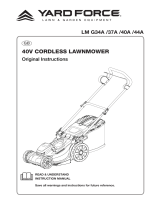 Yard Force LM G34A – YF03701916ZD Owner's manual
