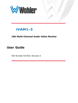 Wohler iVAM1-3 SDI, AES & Analog LCD monitor Owner's manual