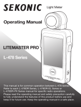 Sekonic L-478D-U LiteMaster Pro Light Meter Operating instructions