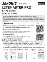 Sekonic L-478DR-U-EL LiteMaster Pro Quick start guide