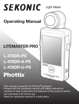 Sekonic L-478DR-U-PX LiteMaster Pro User manual