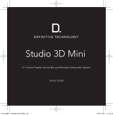 Definitive Technology Studio 3D Mini User guide
