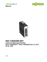 WAGO 8 Port 1000BASE-T + 4-Slot 1000BASE SX-LX Industrial Managed Switch User manual