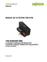 WAGO CANopen Controller/XTR User manual