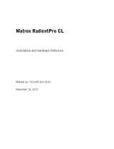 Matrox RadientPro CL Installation And Hardware Reference