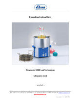 Elma Elmasonic S50R Operating Instructions Manual