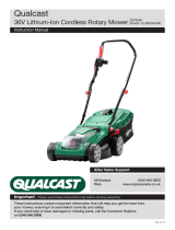 Qualcast Cordless Rotary Lawnmower 36V Lithium 2.6aH Battery User manual