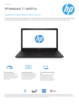 HP 17 Inch AMD A9 8GB 1TB Laptop User manual