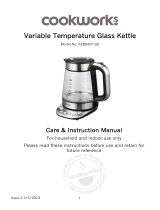 Cookworks Variable Temperature Glass Kettle User manual
