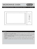 DeLonghi Delonghi P90D 25L 900W Standard ET Microwave User manual