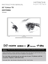 Hitachi 22HYD06U 22 Inch Full HD TV/DVD Combi User manual