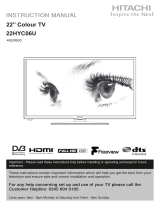 Hitachi 22HYC06U 22 Inch Full HD TV User manual