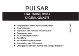 Pulsar Men's Black Stainless Steel Digital Watch User manual