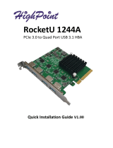 Highpoint RocketU 1244A Quick Installation Guide