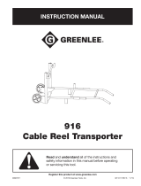 Greenlee 916 Reel Transporter User manual