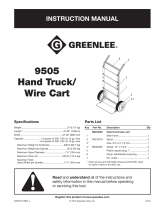 Greenlee 9505 Hand Truck-Wire Cart Manual User manual