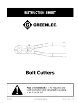 Greenlee BC, HDBC, HDFBC Series Bolt Cutters Manual User manual