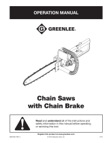 Greenlee Chain Saws w-Chain Brake HPS513CB, HCS8160CB User manual