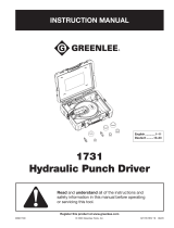 Greenlee 1731 Portable C-Frame Punch Driver User manual
