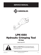 Greenlee LPK1550 Hydraulic Crimp Tool - Serial FYF User manual