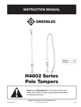 Greenlee H4802 Series Pole Tampers Manual User manual