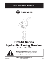 Greenlee HPB45 Hydraulic Paving Breaker User manual