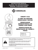 Greenlee CMGRT-100A Clamp-on Ground Resistance Tester User manual