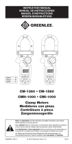 Greenlee CM-1360, CM-1560, CMH-1000 and CMI-1000 Clamp Meter User manual