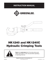 Greenlee HK1240 & HK1240C Hydraulic Crimp Tool User manual