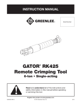 Greenlee Gator RK425 Remote Crimping Tool User manual
