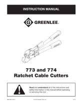 Greenlee 773 & 774 Ratchet Cable Cutters User manual