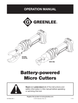 Greenlee ES32FML, ES32ML, EBS12ML Battery Powered Micro Cutters User manual