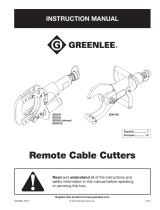 Greenlee SDG85, SDG105, SDK105, SDG45 and SDG55 Remote Cable Cutters Manual User manual
